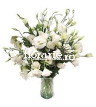 Buchet lisianthus alb