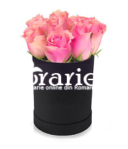 7 Pink roses boxed