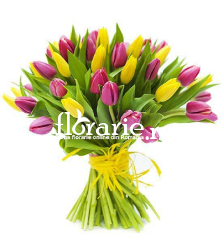 Buchet lalele colorat